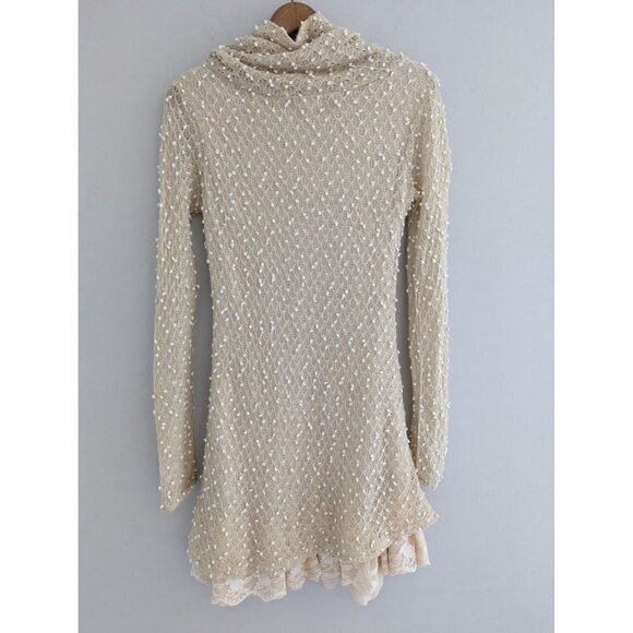 Altar'd State Ruffle Hem Cowl Neck Feminine Dress Size S - Picture 2 of 10